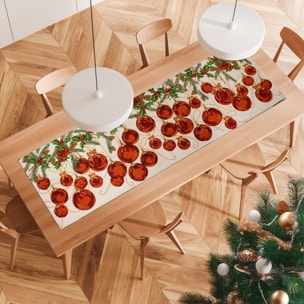 Runner Natalizio Palline 40x140 cm Gobelin Jacquard