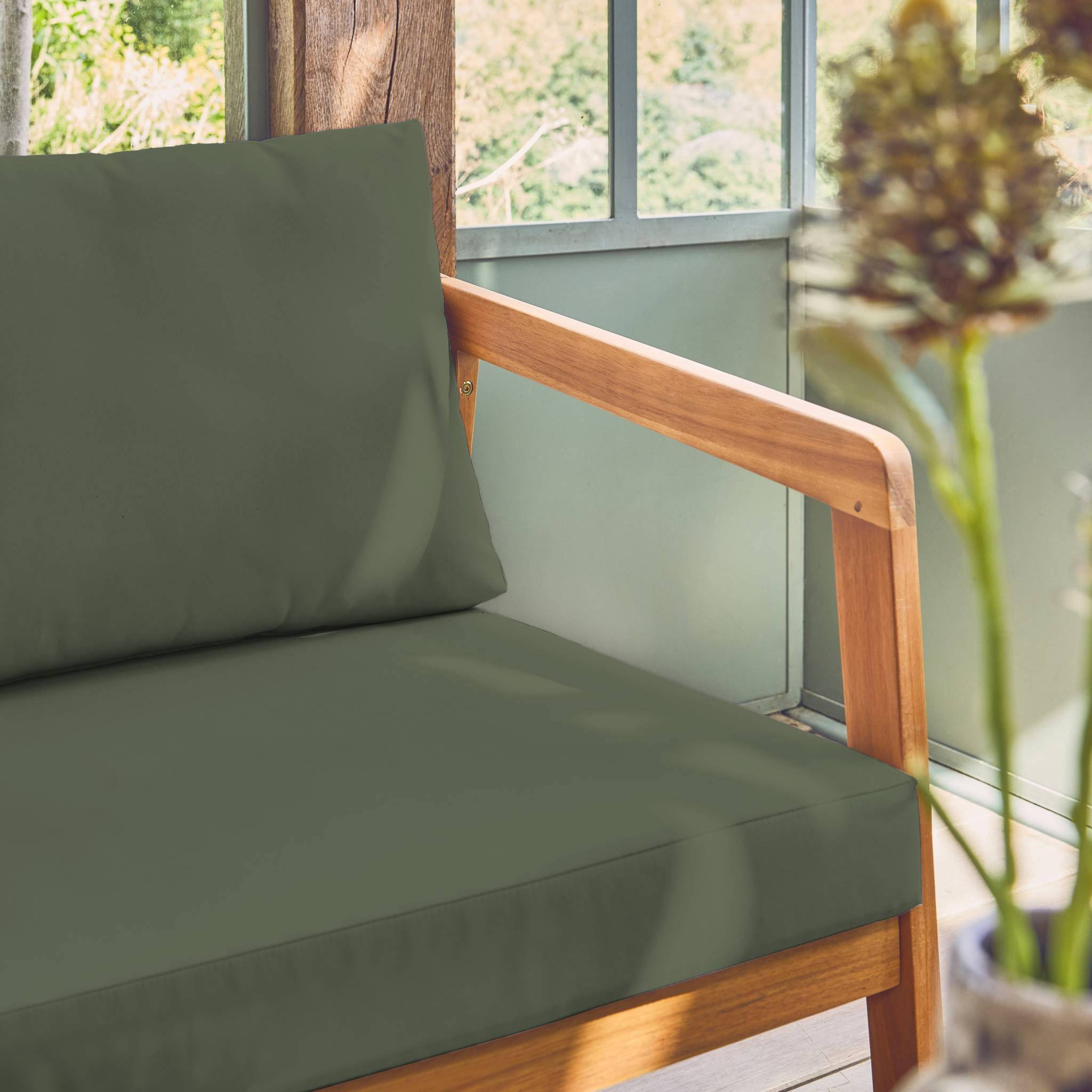 Salon de jardin 5 places bois d'acacia LOBERIA 5 PLACES