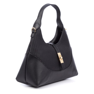 Belgioioso Bolso de hombro Mujer. Piel auténtica acabado Dollaro estampado