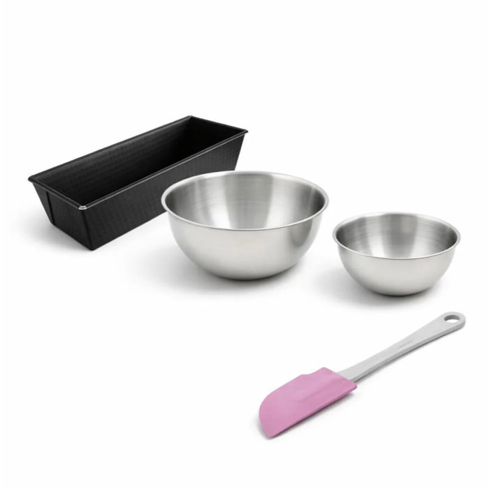 Set de 4 ustensiles de pâtisserie moule à gâteaux bol et spatule pâtisserie Black mettallic Black mettallic Zenker  Black mettallic