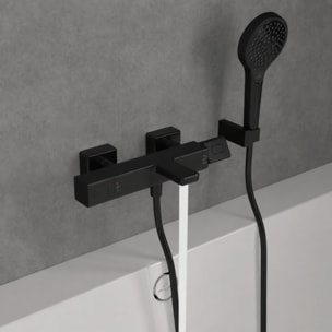 Mitigeur bain douche thermostatique Universal carré Noir mat