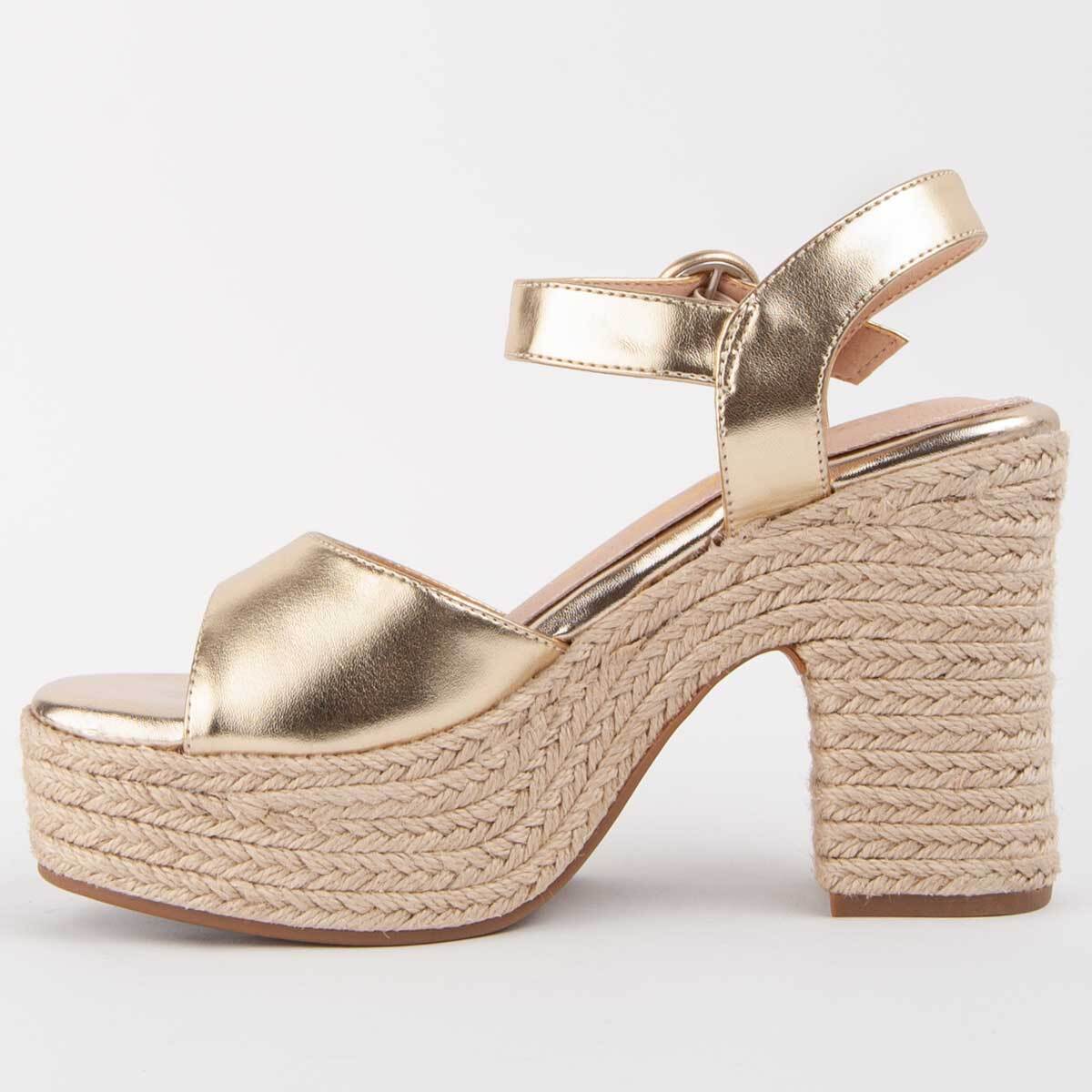 Sandalia De Tacón - Dorado - Altura: 12 Cm