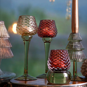 Portacandele calice pigna - Pezzi 3 - 8xH21,1x8cm - Bianchi Dino SpA