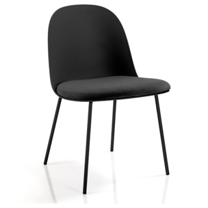 Tomasucci Lot de 4 Chaises CHLOE NOIRE