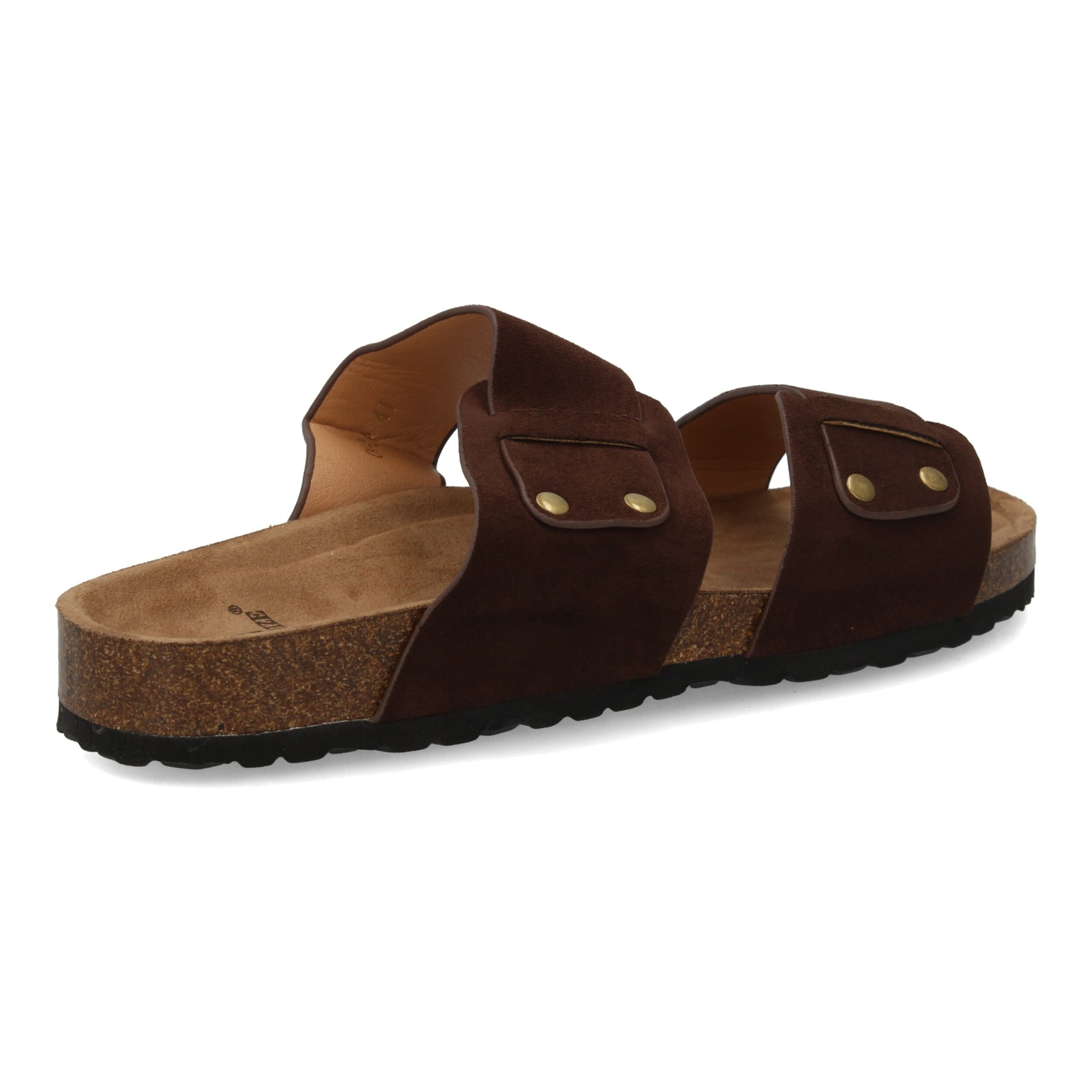 Sandalia para hombre con doble tira y tachuelas.