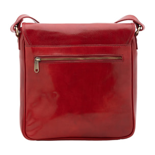 Borsa a tracolla da uomo in vera pelle - Modello False - Made in Italy - 29.0 x 28.0 x 9.0 cm
