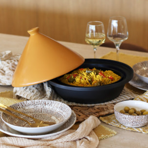 Tajine en céramique fond en aluminium 30cm - tous feux