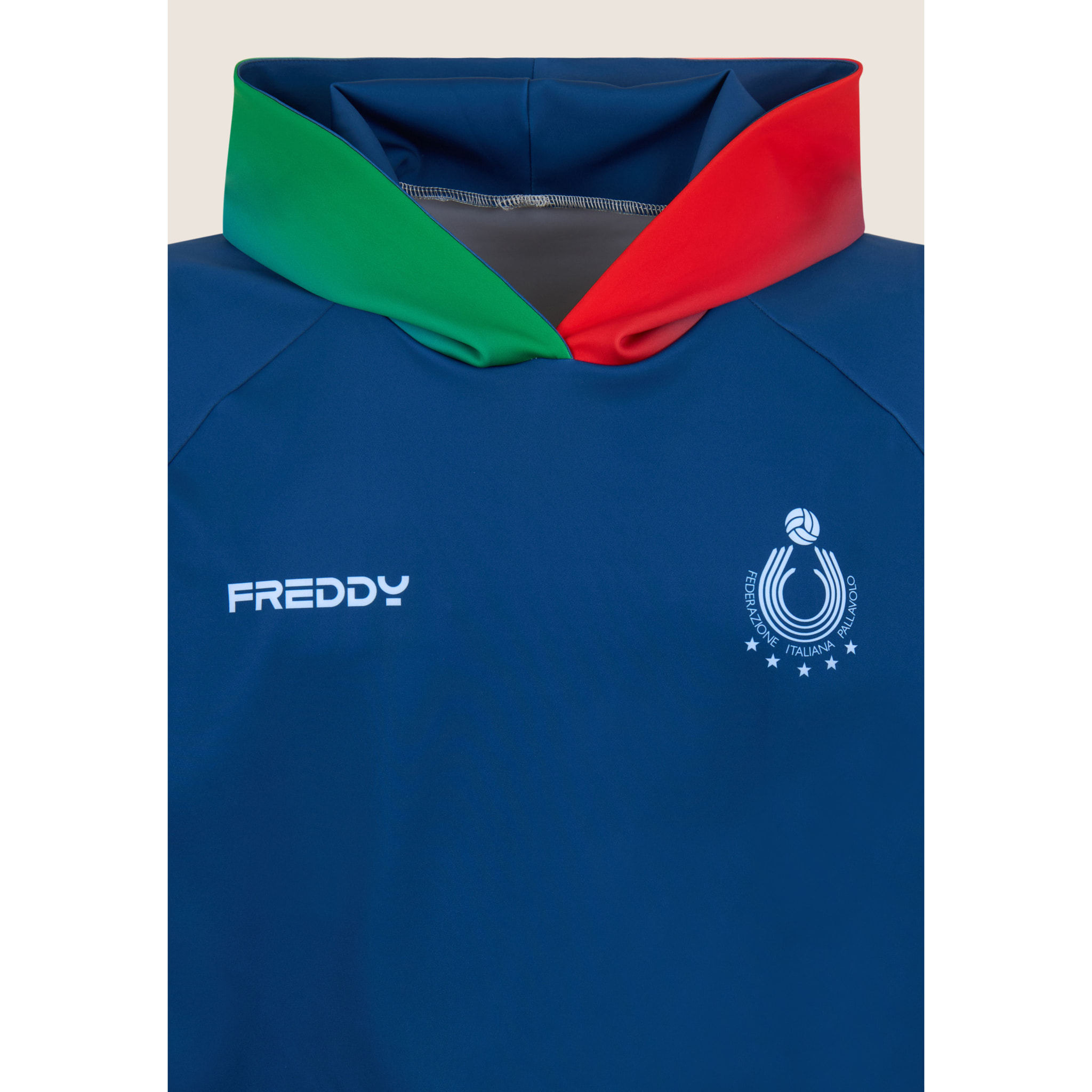Felpa unisex Beach Volley Italia 2025/26 in scuba tecnico