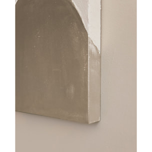 Cuadro beige y blanco decorativo sobre algodón con bastidor de madera pintado artesanalmente con pintura óleo en varias medidas