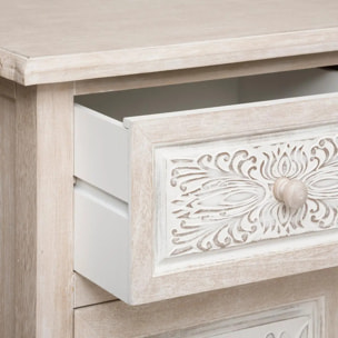 Buffet 2 portes "Hina" bois blanchi 80x85cm