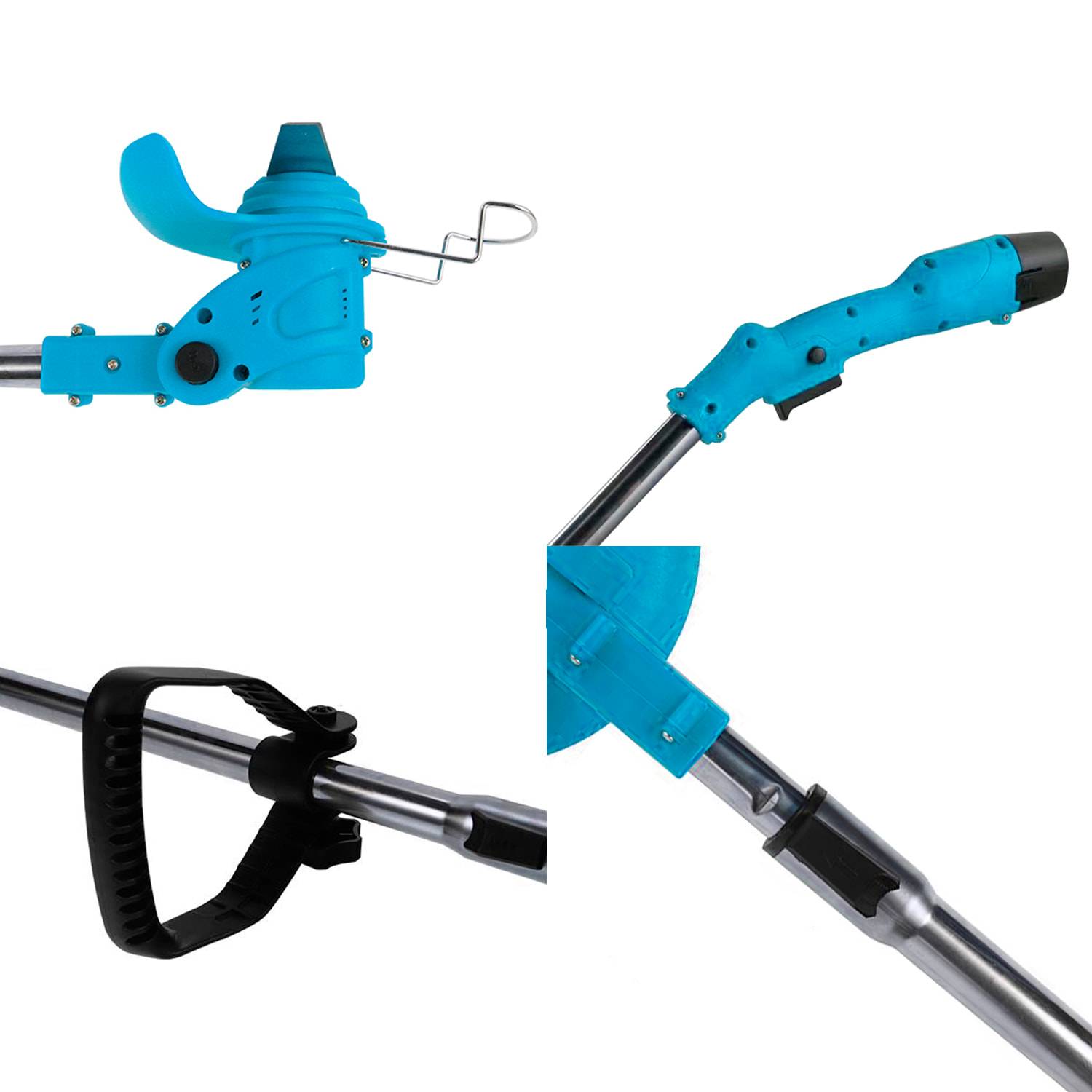 Desbrozadora 12V con 10000rpm, 400W de potencia y DOBLE BATERIA 4500mAh. 2 alturas.