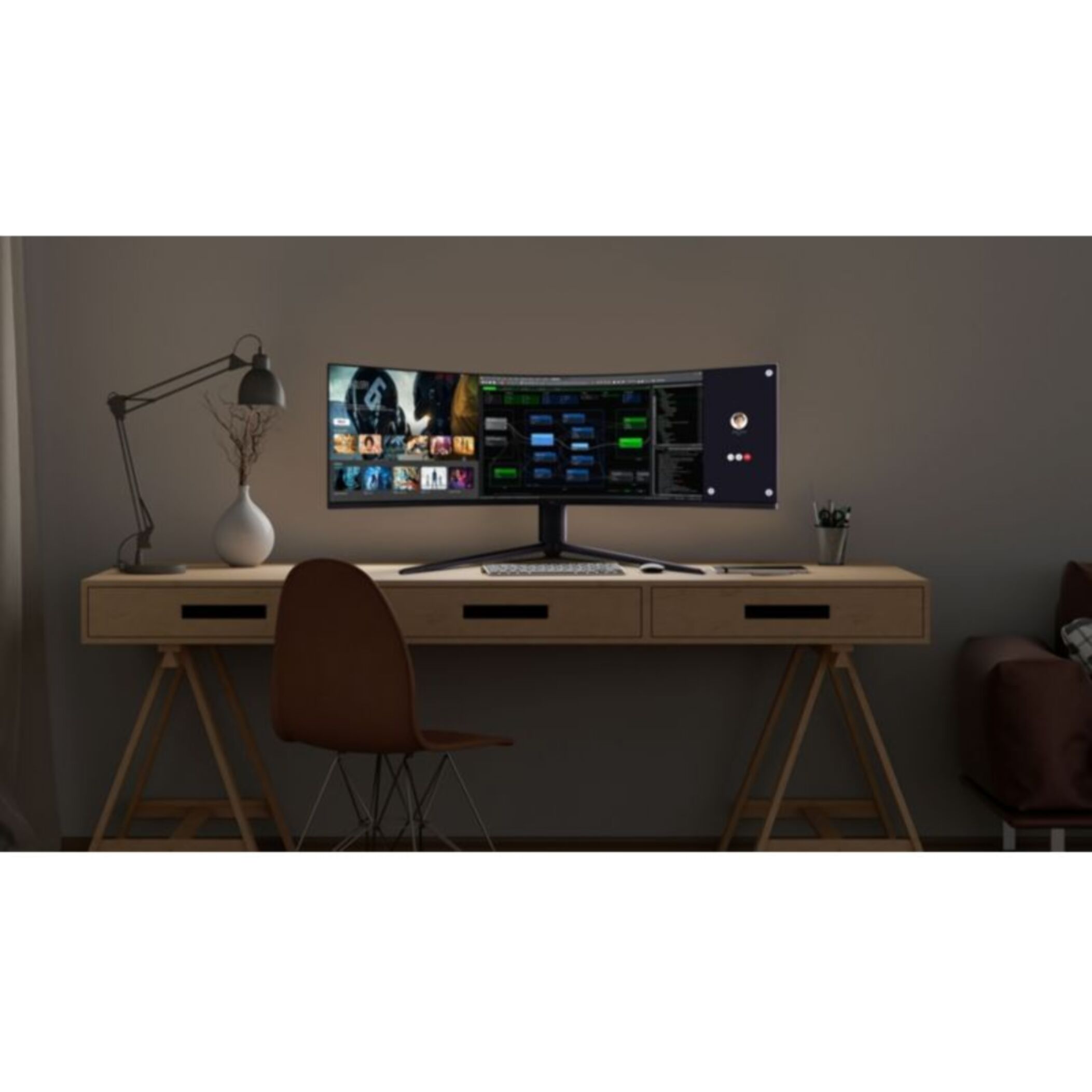 Ecran PC Gamer TCL 57R94 57" Incurvé 1000R DUHD 120Hz VA MiniLED HDR 1000 AMD FreeSync