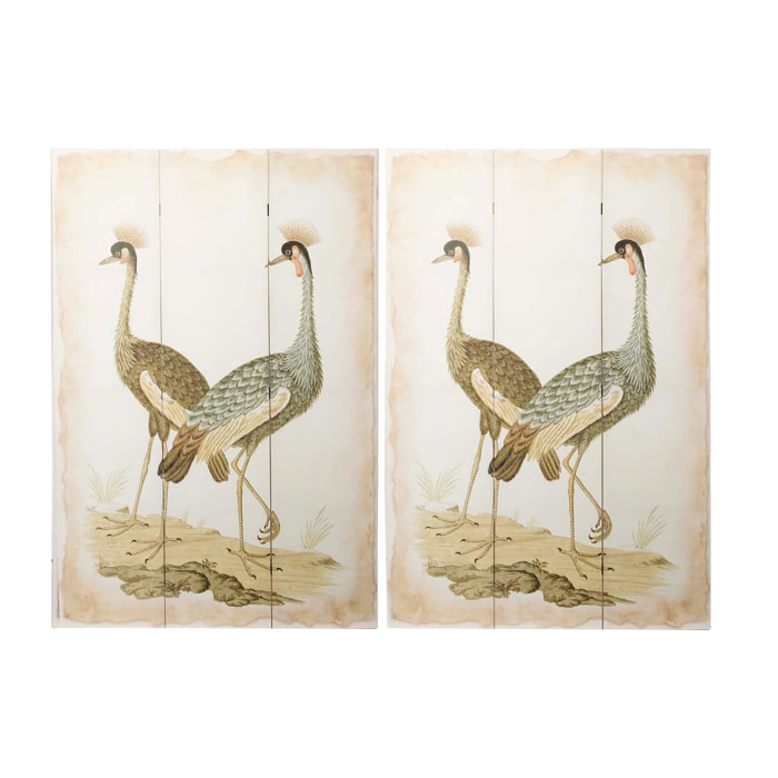 Biombo Canva Garzas 120x3x180 Cm