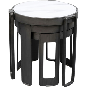 Tables basses Perelli noires set de 3 Kare Design