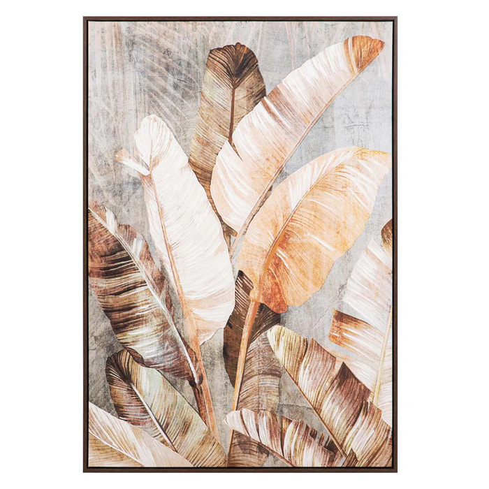 Cuadro Hojas 50% Pintado A Mano 83x4x123 Cm