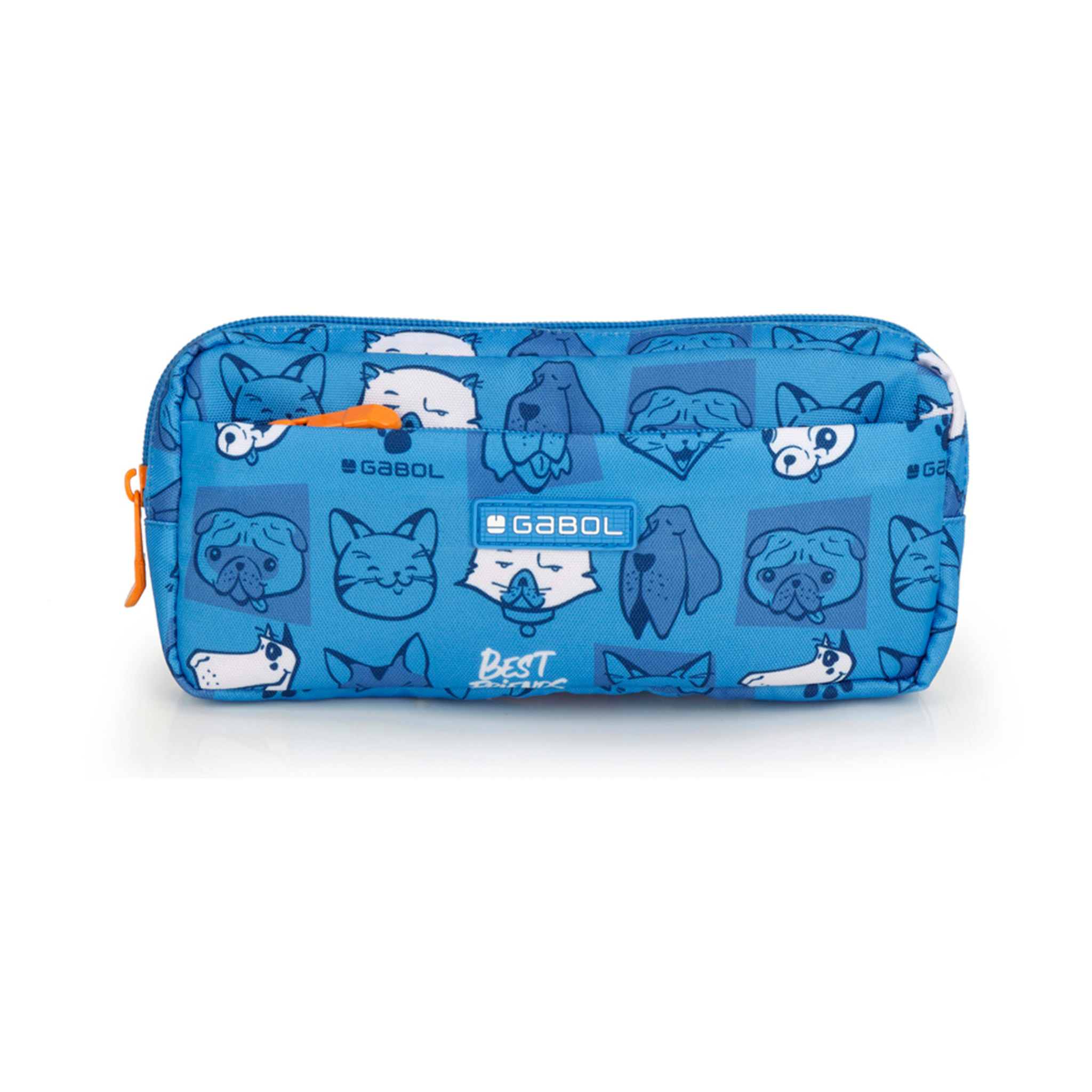 Estuche Gabol Friends color azul con cremallera