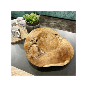 Sculpture chapeau cow-boy en racine de bois de teck, 28 cm, artisanale – CHARIF