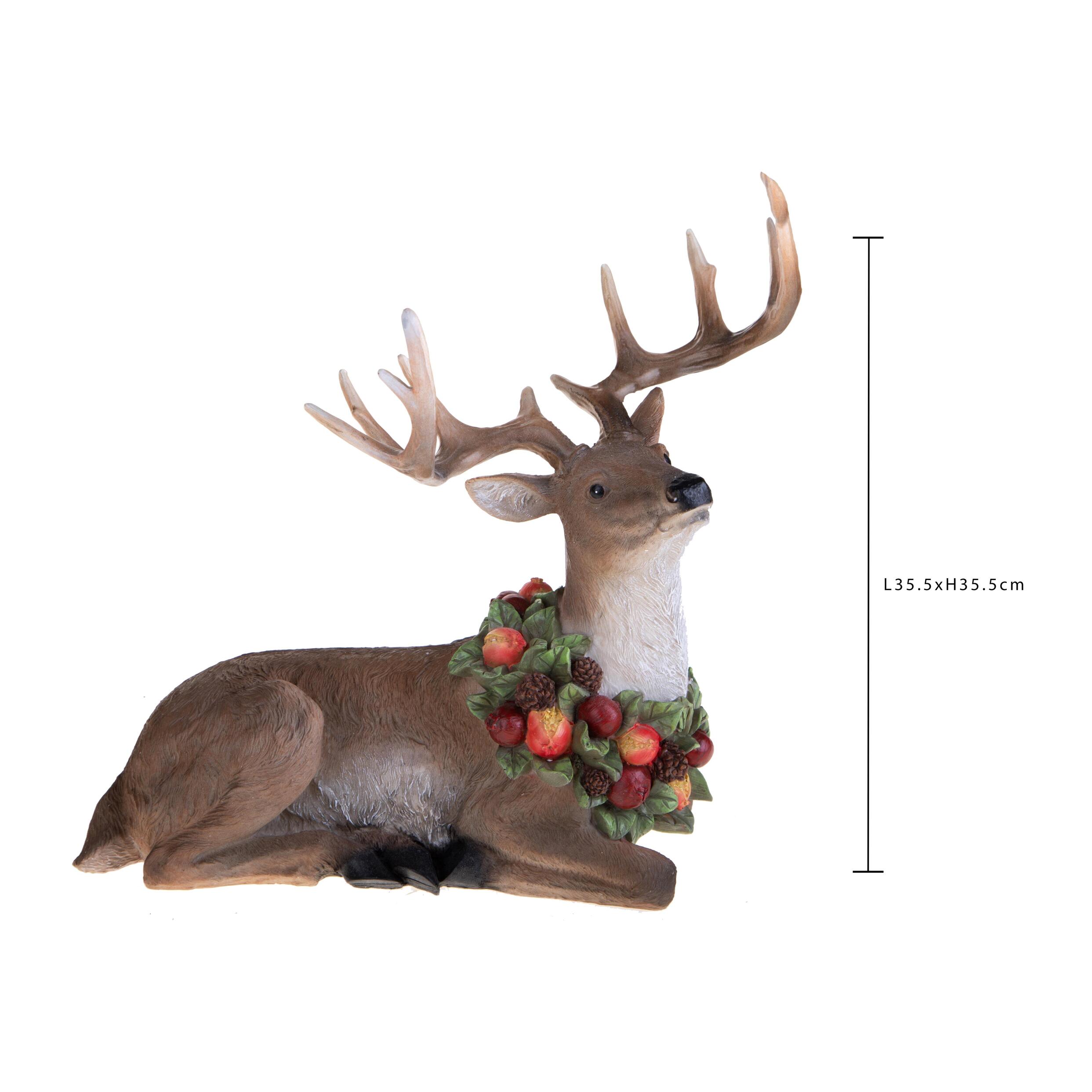 Renna - Pezzi 1 - 35,5xH35,5x21,5cm - Bianchi Dino SpA