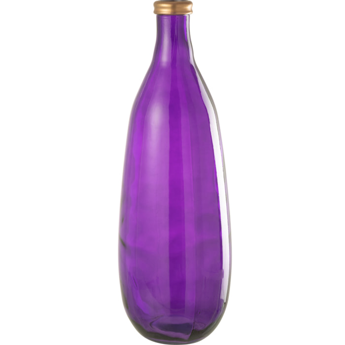 J-Line vase Bord - verre - or/mauve - large )- 75 cm de hauteur