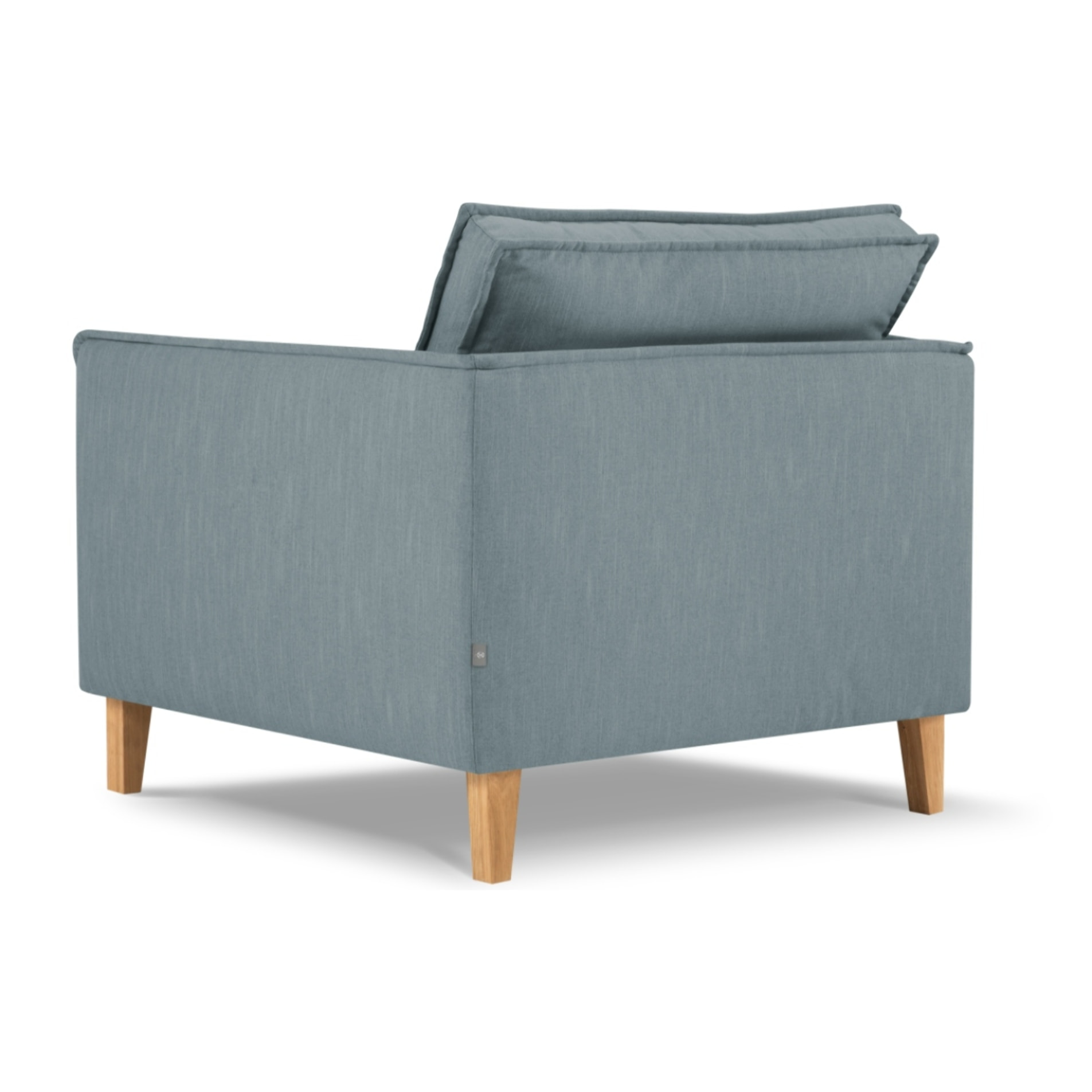 Fauteuil xl "Provence" en tissu structurel bleu