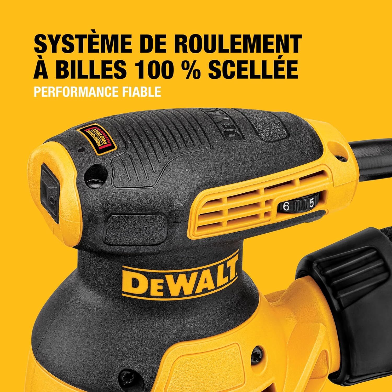 Ponceuse excentrique 280 W - 125 mm - DEWALT - DWE6423-QS