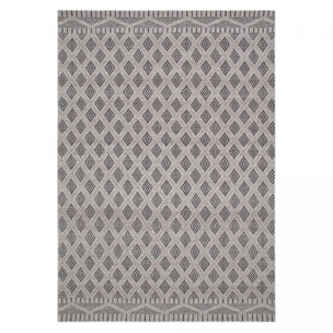 Tapis kilim fait main en PET motif géométrique