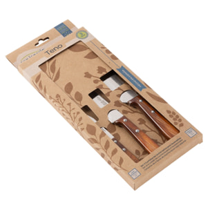 Set 3 cuchillos hierro + madera prensada con mango durofol san ignacio