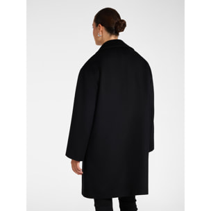 Elena Mirò - Cappotto doppiopetto in pura lana - Nero