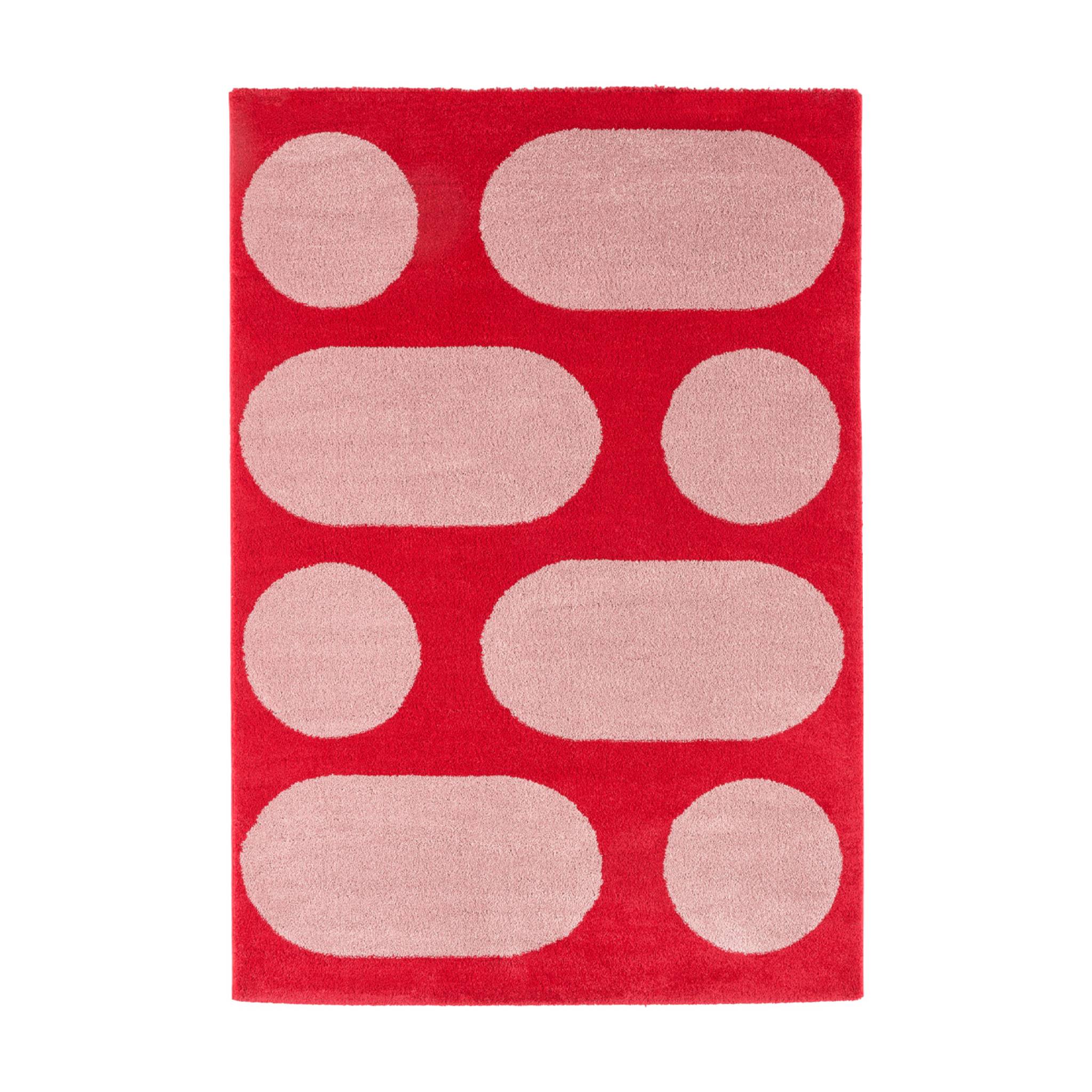 Tapis intérieur JOYCE rouge. motif moderne. 120 x 160 cm