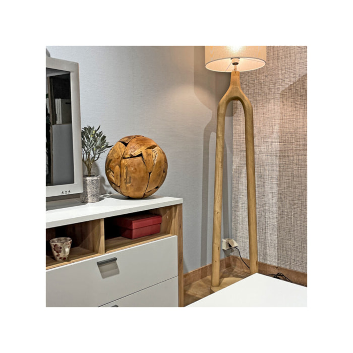 Boule décorative D. 30 cm en racine de bois de teck – TECK BALL