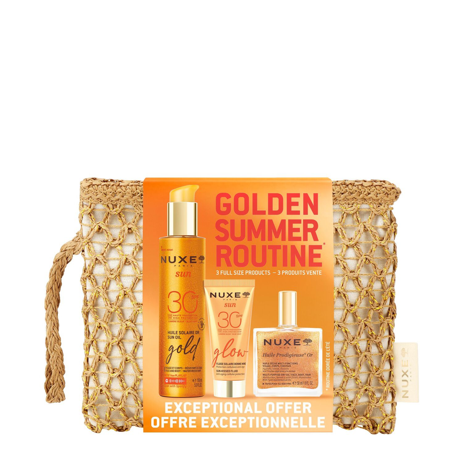 Golden Summer - Trousse Été  Huile Solaire Or SPF30 150ml + 2 Produits