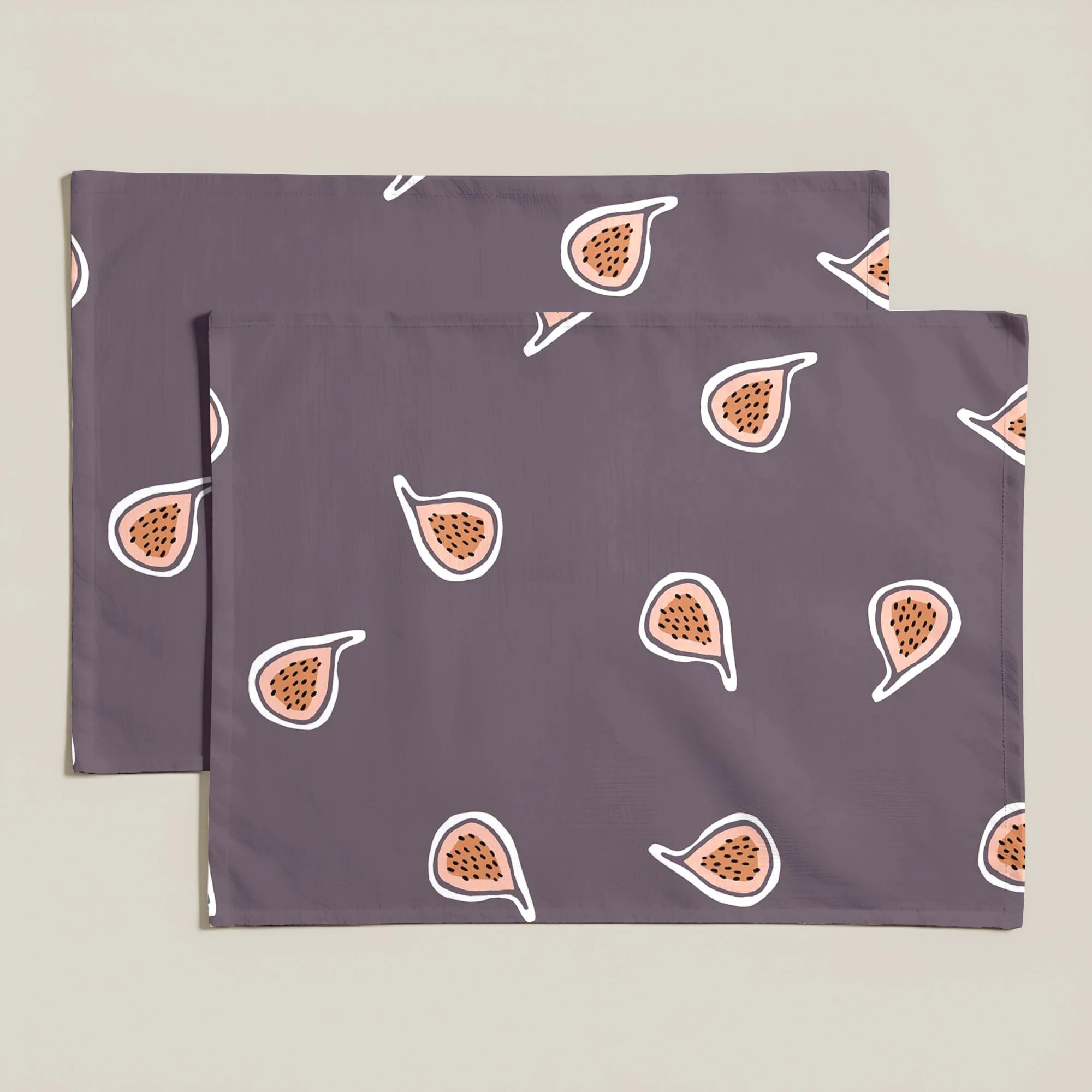 Lot de 2 sets de table individuels résinés 0120-131 100% coton 45x35 cm