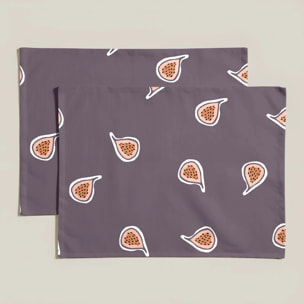 Lot de 2 sets de table individuels résinés 0120-131 100% coton 45x35 cm