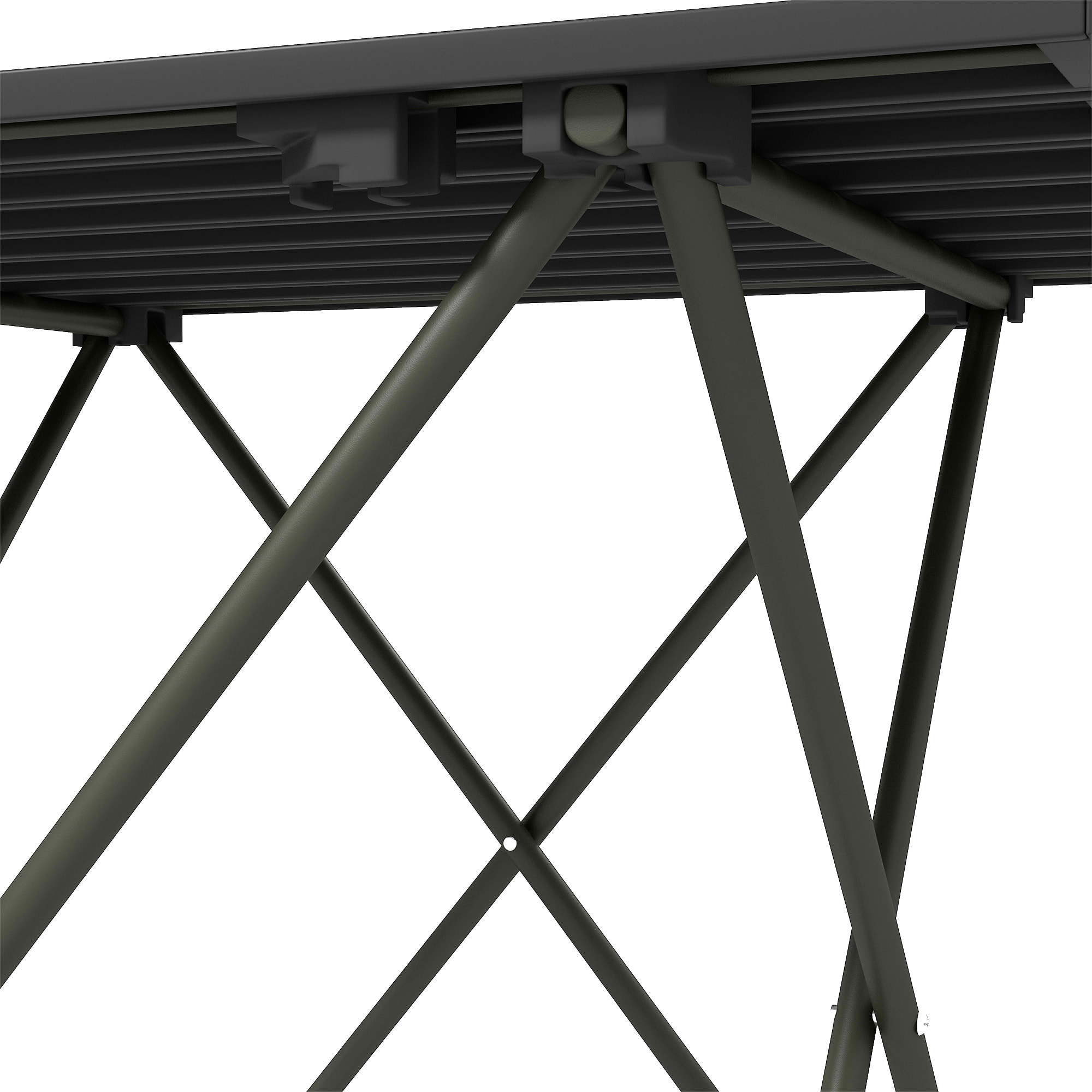 Table de camping pique-nique pliable - sac de transport inclus - métal noir