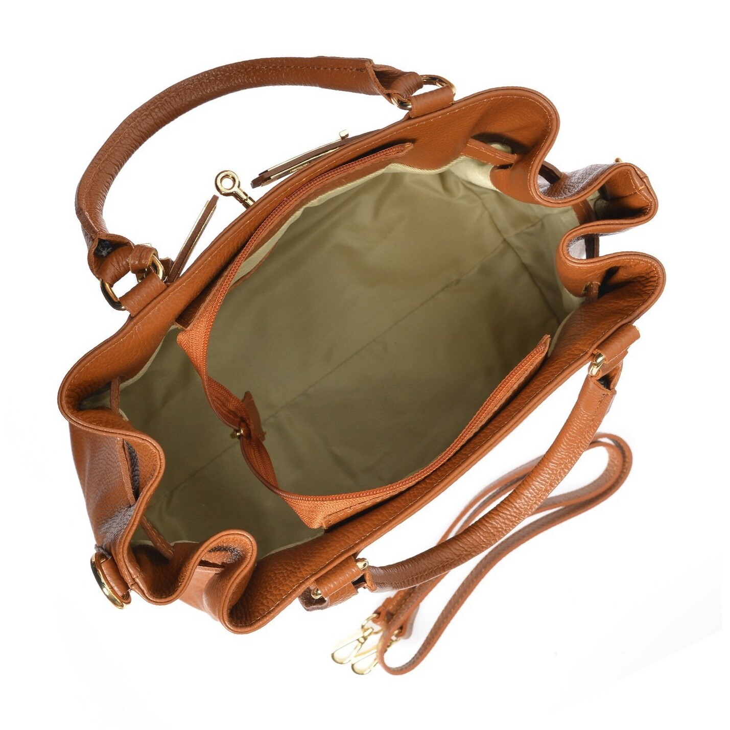 Borsa a mano Anna Luchini Cammello