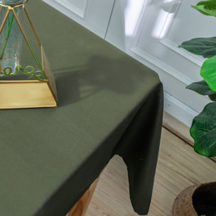 Nappe carrée et enduite antitache - Vert Olive