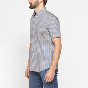 CAMICIA A MANICA CORTA IN COTONE CON FANTASIA