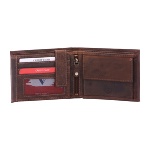 Portafoglio  da uomo In Vera pelle Made in Italy 9,5x12,5x2,5 cm