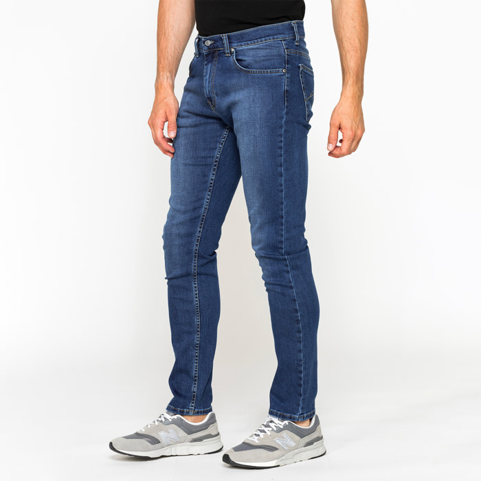 JEANS 5 TASCHE SLIM FIT MOD. 717 IN DENIM STRETCH 12 oz.