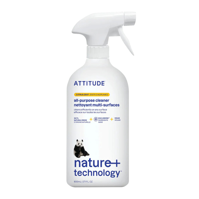 Spray limpiador Multiusos cítrico, Attitude, 800 ml