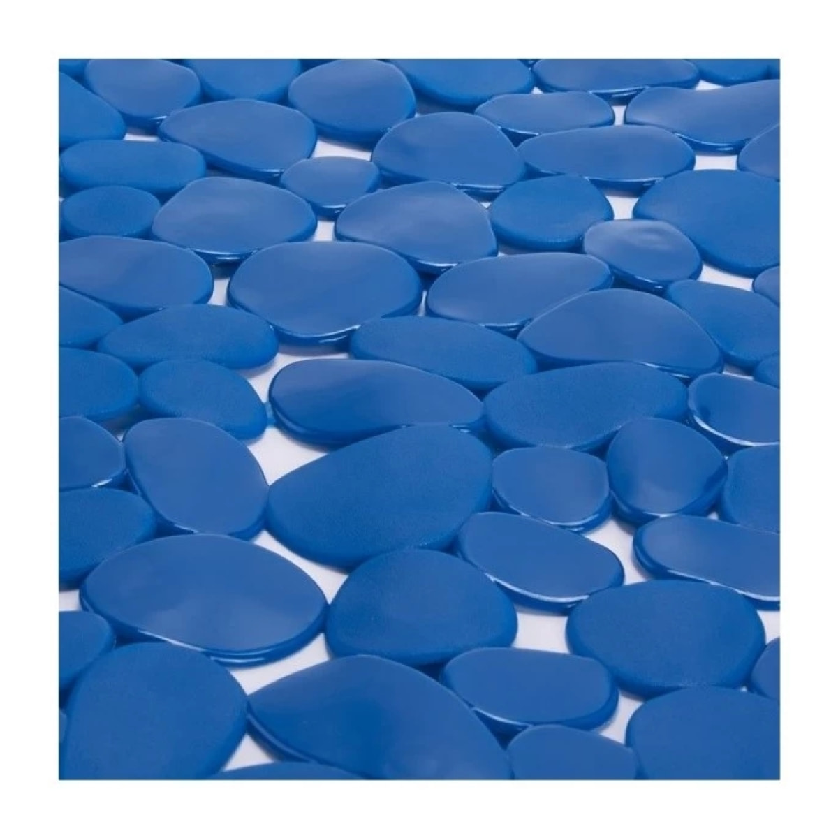 Tapis Fond de douche PVC GALETS 53x53cm Bleu Marine MSV