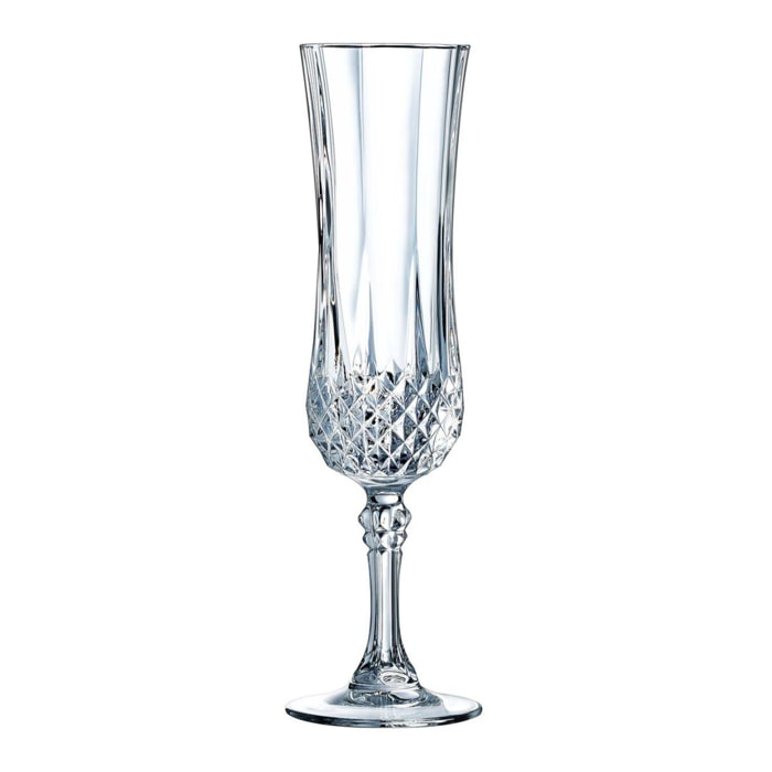 Ensemble 24 pièces, verres à pied, flutes et verres à eau Longchamp - Cristal d'Arques