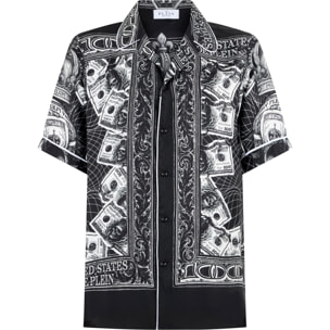 PHILIPP PLEIN Bowling Shirt Skull Dollar