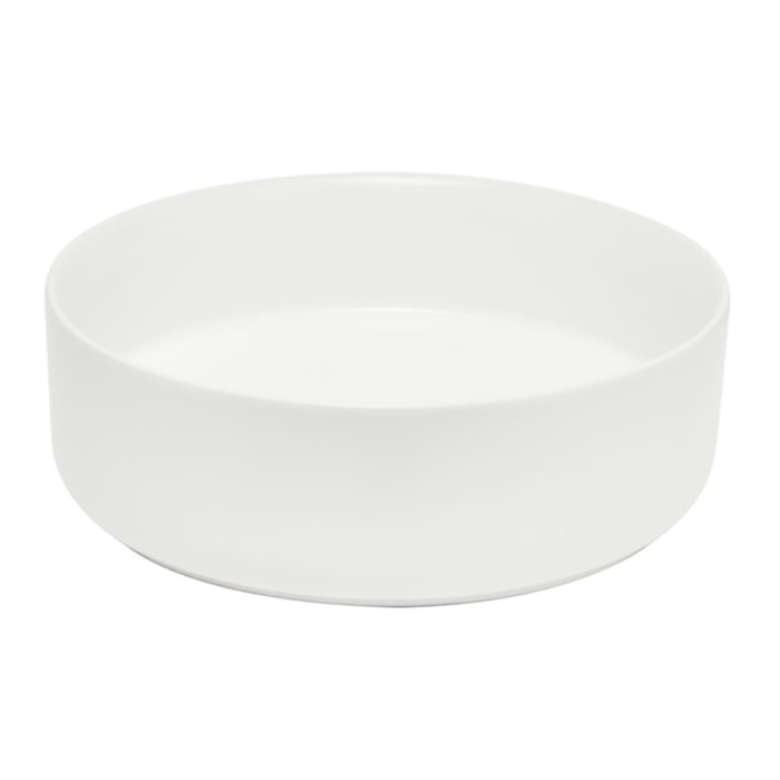 Mood vasque à poser ronde 36 x 36 cm blanc mat sans trou pour robinet ni trop-plein (SATM3636MW)