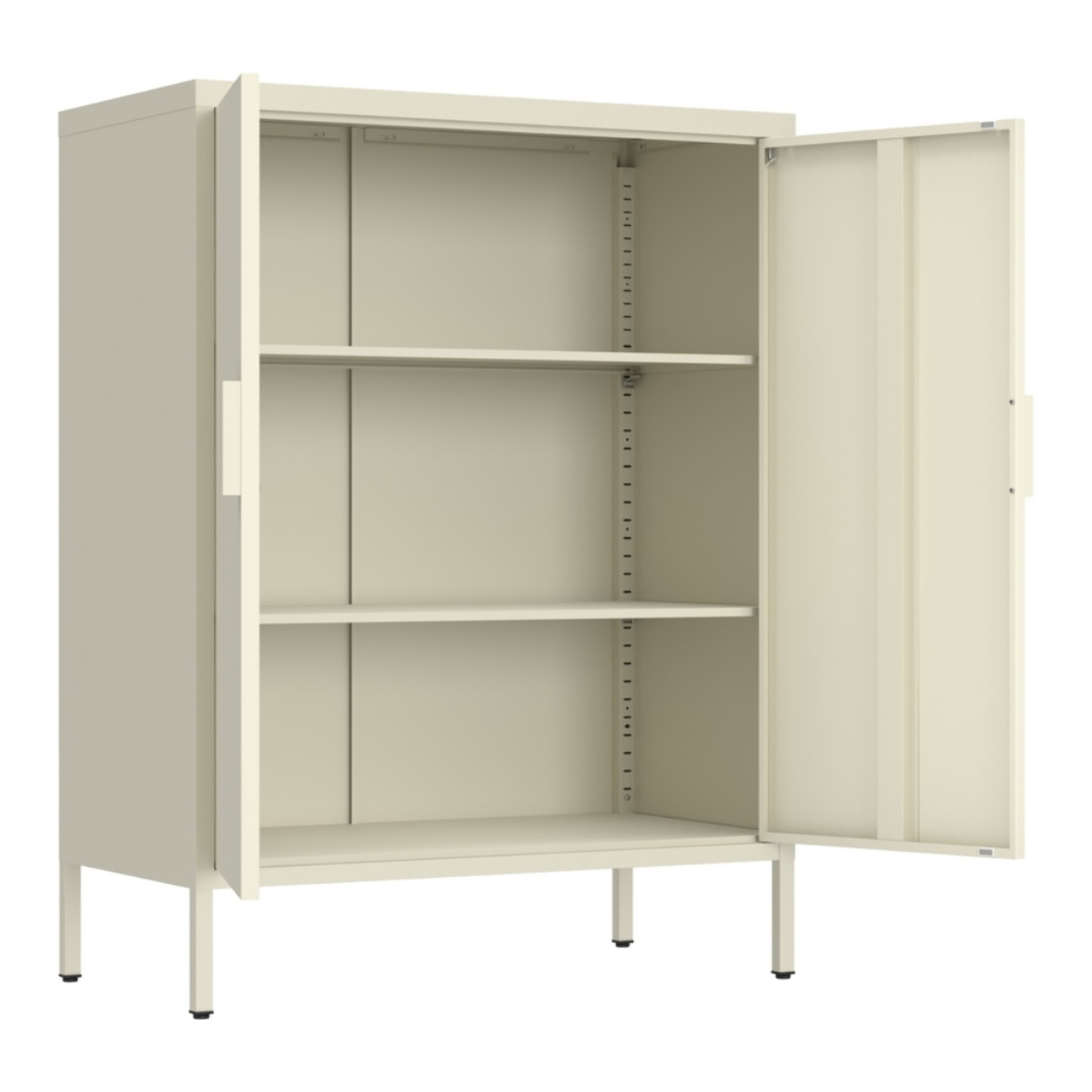 Credenza alta in metallo 2 ante 80x38x100h cm avorio - Pop