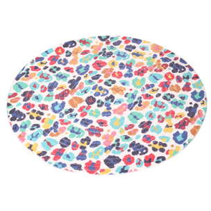 Tovaglietta in cotone multicolor double face bianco tondo cm ø38