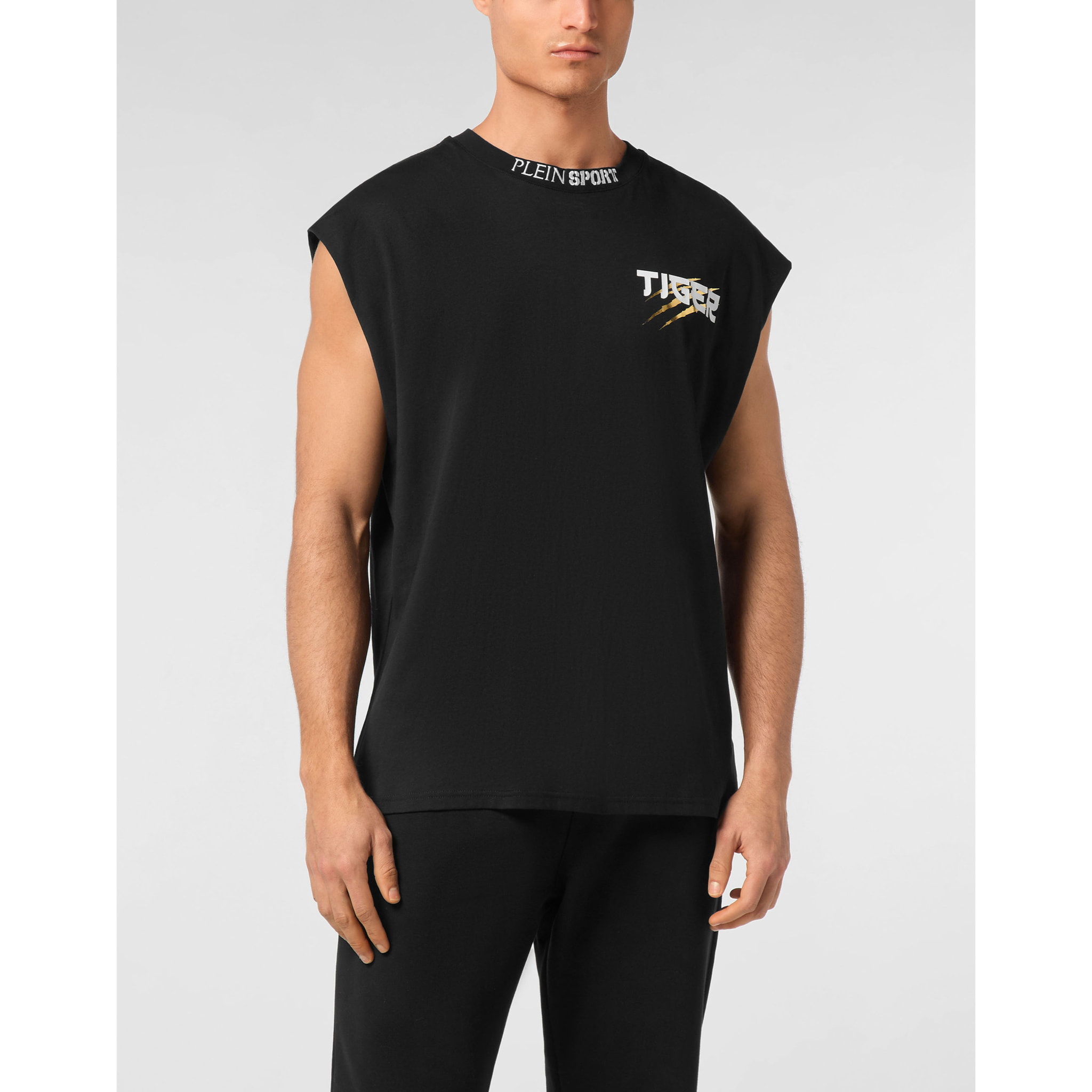 PLEIN SPORT Camiseta sin mangas con capucha TIGER