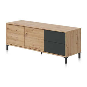 Mueble TV Lea Gris Antracita - Roble Nodi