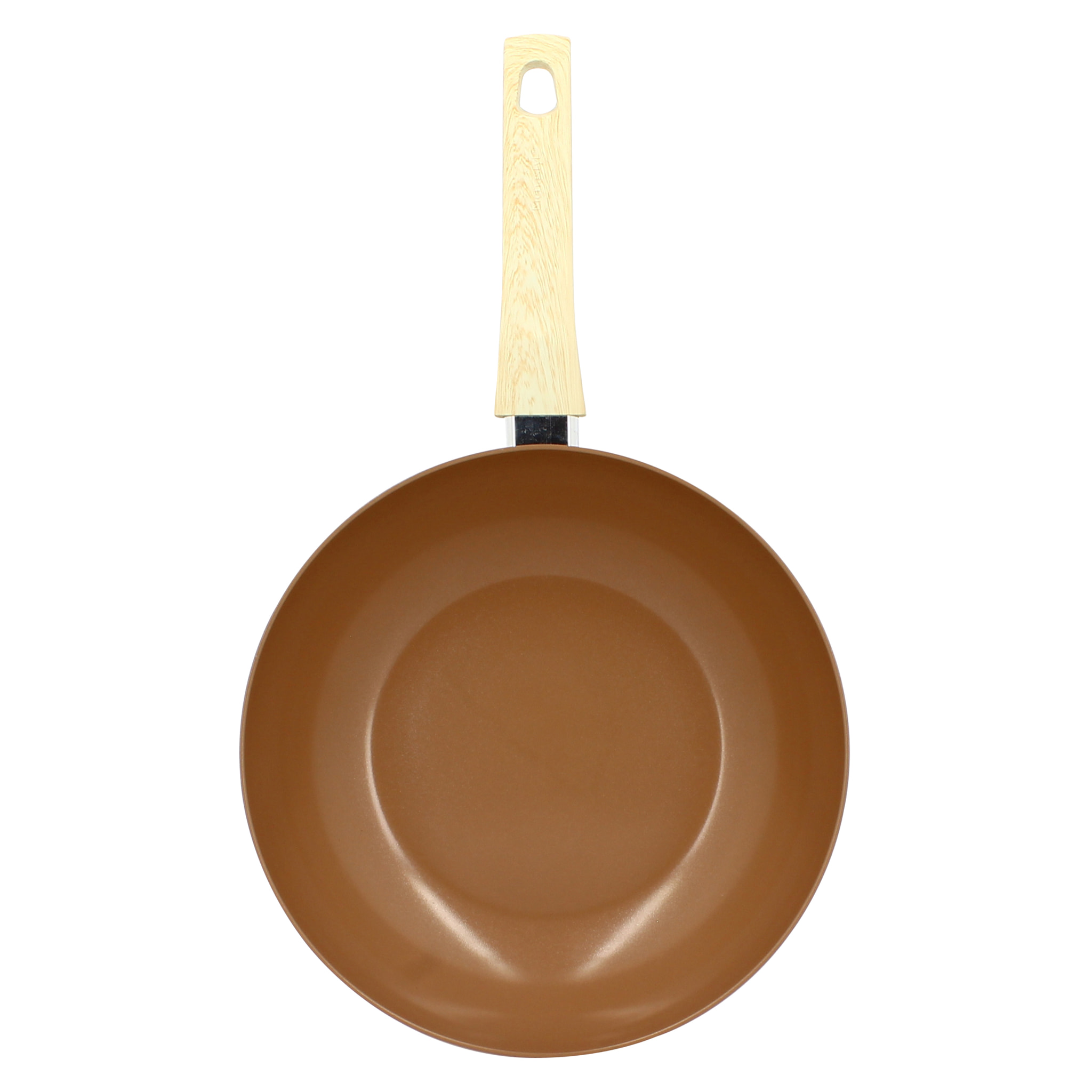 Wok en revêtement céramique 28cm noisette - tous feux COLORAMA