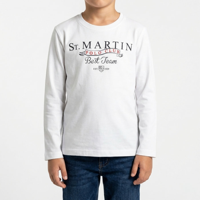 T-shirt maniche lunghe con ricamo logo